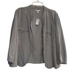 Maurice's  Women’s Linen Blend Gray Jacket Size 2 NEW‎ WITH TAGS OVERSIZED Photo 0