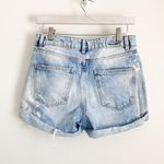 ZARA Basic Distressed Denim Shorts Y2K Photo 4