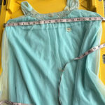 Vintage nightgown by Radcliffe size small baby blue sheer chiffon lace babydoll Photo 13