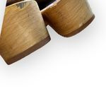 Buxa Floral Leather Clogs Wooden Sole Slip Photo 10