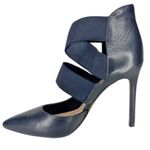 Vince Camuto  Womens Charcoal Black Cross Bands Nigel Stiletto Pumps 8M Photo 3