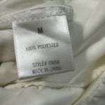 NWT Miami Francesca’s White Satin Tiered Puff Sleeve Romper Size M Photo 15