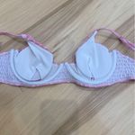 Shein Pink and white bikini sz S bralette top scrunched #beachwear Photo 3
