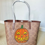 coach City Tote Bag In Signature Canvas With Halloween Print cce70 Photo 0