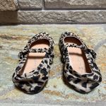 Chinese Laundry Leopard Avery Flats Mary Jane’s Satin Tan Black 7.5 Photo 5