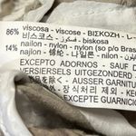 ZARA Beige White Striped Tassel Tie High Waisted Tapered Trouser Pants Size M Photo 4