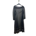 NWT Anett Rostel Berlin Black Silk Sheer Midi Dress Sz. 40 (US 12) Photo 1
