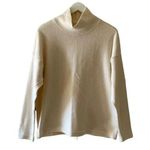 F. H. Clothing Off White Cotton Mock Neck Boxy Pullover Womens Sweater SZ L Size L Photo 0