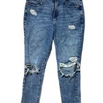 Garage Denim Mom Jean Distressed Blue Denim Jeans Size 7 28 Pre-owned Photo 0