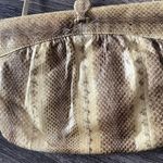 Vintage Pico Bello Genuine Boa Snake Skin Leather Shoulder Crossbody Purse Bag Brown Photo 13