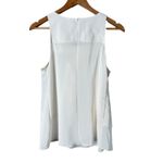 Amanda Uprichard  Silk‎ Tank Blouse Draped Ruffles Scoop Neck Ivory, Size Small Photo 4