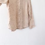 J. McLaughlin  Britt Linen Button Shirt in Cedar Tan Photo 5