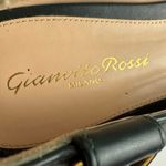 Gianvito Rossi  Black Leather Pointed Toe Buckle Strap Slip On Ballet Flats US 10 Photo 4