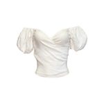 Reformation Framboise Off-Shoulder Linen Top, White, 4 (US) Photo 12