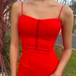 Jarlo London  Red Trumpet Sleeveless  Maxi Formal Dress size 0 Photo 4