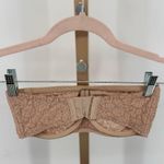 Wacoal  Lace Strapless Bra Woman 32DD Boned Underwire Tan Lace Soft Cup 65449 Photo 4