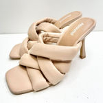Abound  Sandals‎ Womens Size 6 Nude Open Square Toe Woven Stiletto Heels Photo 0