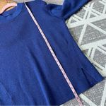 Lululemon  merino wool‎ blend ribbed Crewneck sweater in heathered psychic blue 8 Photo 4