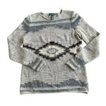 Ralph Lauren Vintage Lauren  Cotton Wool Aztec Southwestern Pullover Sweater L Photo 2