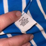 Joan Vass 00s  Vintage Blue White Cotton Striped Collared Cardigan Photo 6