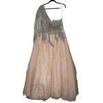 Mac Duggal NEW NWT  Embroidered Bodice One Shoulder Ballgown Champagne Photo 2