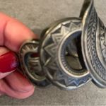 BEN AMUN Signed SILVER TONED WIDE CUFF BRACELET AzTec Western Photo 7