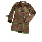 GESTUZ Metallic Double Breasted Blazer Dress Taupe Satin Shiny Black Photo 1