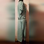 ZARA  Strapless Teal Dress with White Accents Photo 5