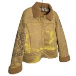 Y2K Méchant L Dragon Sherpa Lined Chore Coat Jacket Asian Motif Made Korea Tan Size L Photo 1