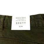 ASOS NWT Brave Soul London "Brett" Army Green Denim Hip Tease Mini Skirt Photo 3