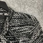 Halogen  Women's Black & White Marled Double Breasted Knit Blazer - Size Small Photo 1