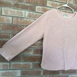 Oscar de la Renta Vintage Pink Floral Textured Sweater Large Photo 4
