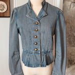 Boston Proper Vintage 90s Denim Steampunk Battalion Style Jacket Photo 0