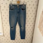 Mother High Waisted Looker Jean Ankle Fray in Thrilling Shots Blue Size 28 Photo 3