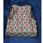 Vintage 90’s Susan‎ Bristol Green Red Zip Up Sweater Vest Size Petite Medium Photo 8