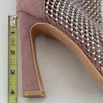 Bisou Bisou  Leather shoes size 7.5 Pink Crystal Stone Womens Prom Shoes heels Photo 6