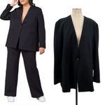 Spanx  Perfect Collarless Blazer Jacket Ponte Knit Black Plus Size 2X Photo 1