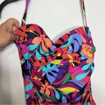 Bleu Rod Beattie  multicolored leaf pattern tankini top women’s size 10 summer Photo 4