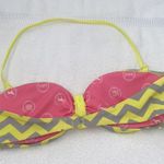 PINK - Victoria's Secret PINK Victoria’s Secret Neon Yellow and Gray Chevron Bikini Top Photo 4