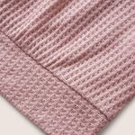 Bloomchic Plain Waffle Knit V Neck T-Shirt Photo 4