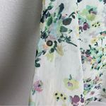 Sweet Rain Floral Chiffon Half Button Down Blouse Size L Photo 4
