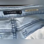 Black Heart Stretchy Low Rise Denim Shorts Embroidered Patches Size 9 Light Wash Photo 8