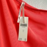 Anthropologie One Shoulder Coral Ruched Body Con Mini Dress Women’s Large NWT Photo 3