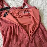 Lulus Lovely Celebration Floral Burnout Chiffon Jumpsuit deep Rose size Medium Photo 11