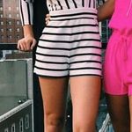 HYFVE Black And White Striped Romper Photo 0