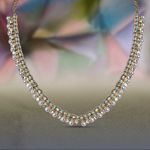 Badgley Mischka NWT Badgley Mushka  Pearl Turquoise Necklace Set Rhinestone Wedding Photo 3