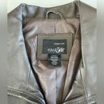 Vintage East 5th Chocolate Brown Genuine Leather Jacket Coat Size Large Photo 3