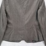 Worthington Brown Pinstripes Notch Short Blazer Coat Suit Jacket Petite Small Photo 6