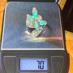 Sierra Nevada Turquoise Sterling Silver Butterfly Sunflower Ring Size 7 Blue Photo 8