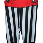 Bend athletic bold striped leggings in red, black and grey women’s size medium Red Photo 3